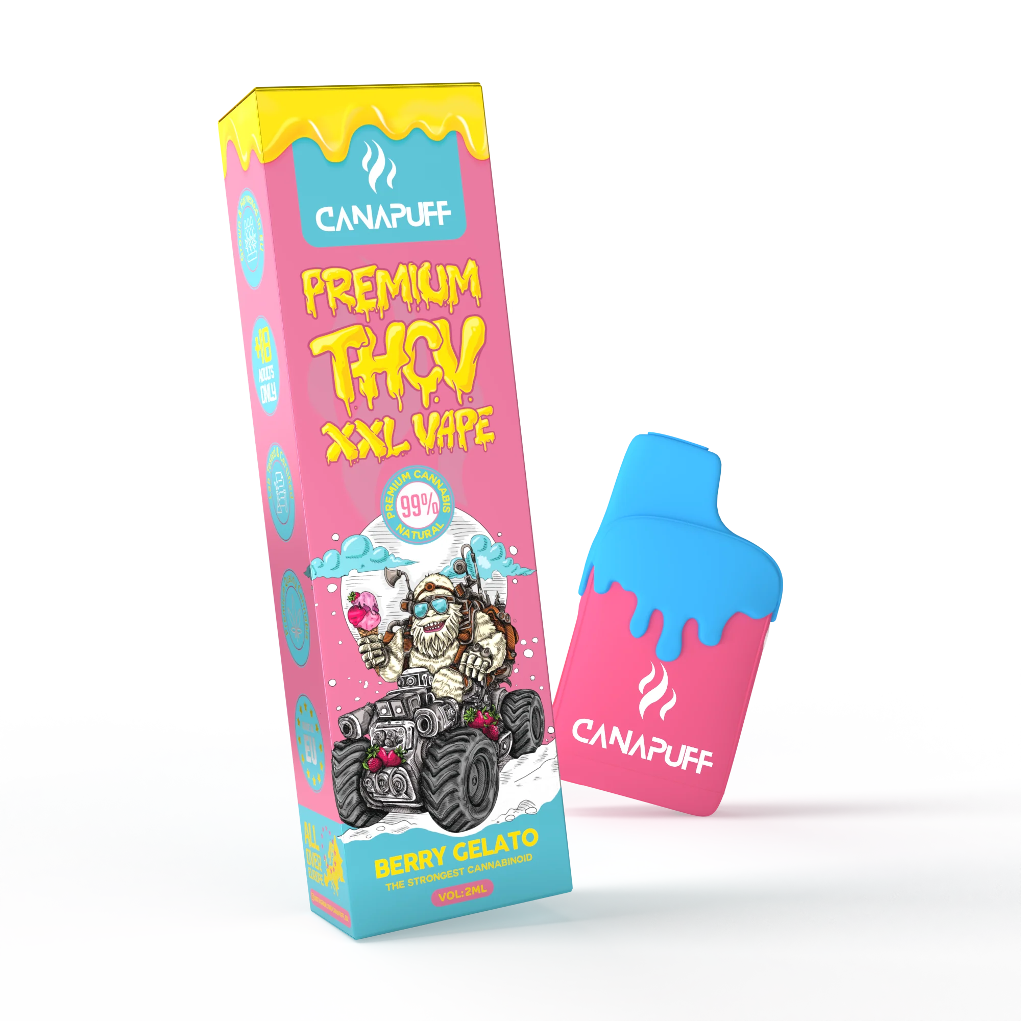 THCv XXL Vape Berry Gelato 99% 2ml