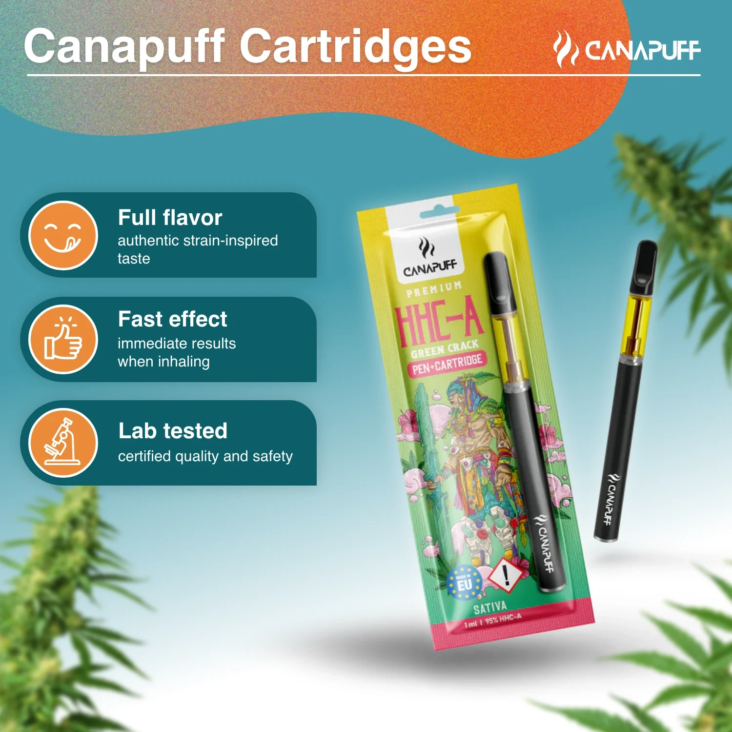 HHC-A Pen+Cartridge Green Crack 95% - Image 2