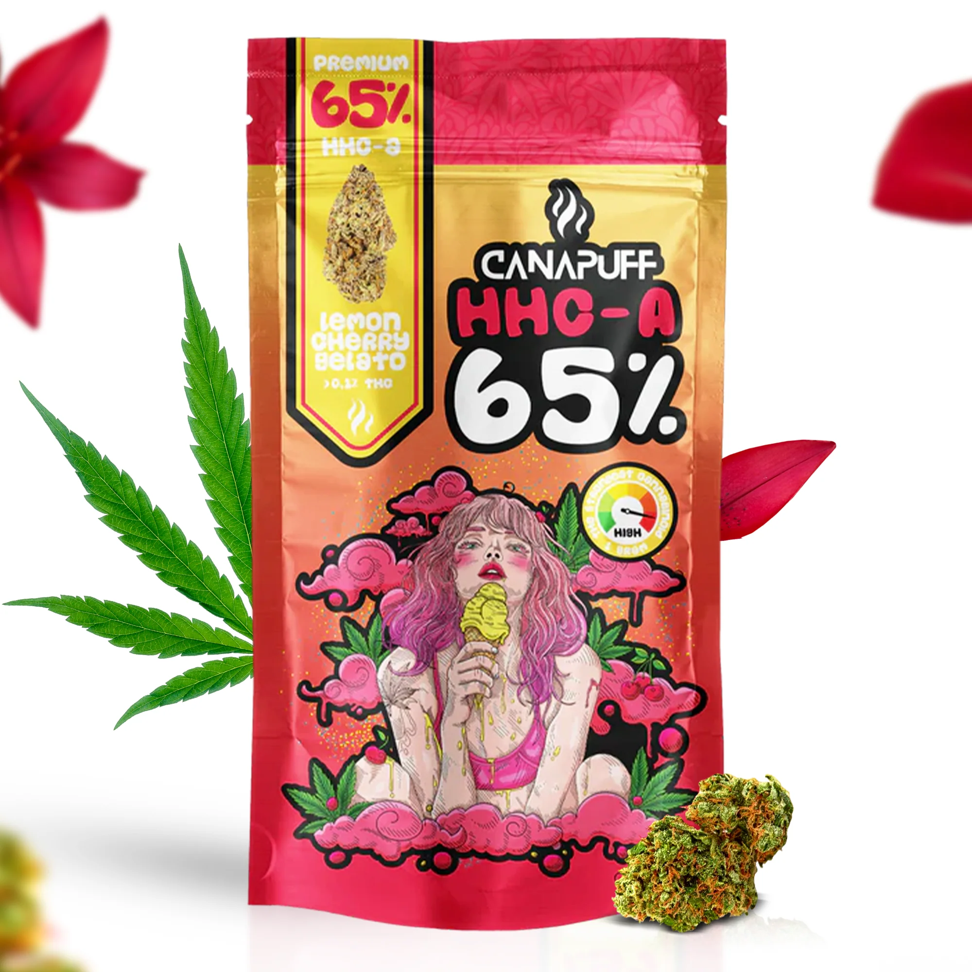 HHC-A Flowers Lemon Cherry Gelato 65% - Image 2