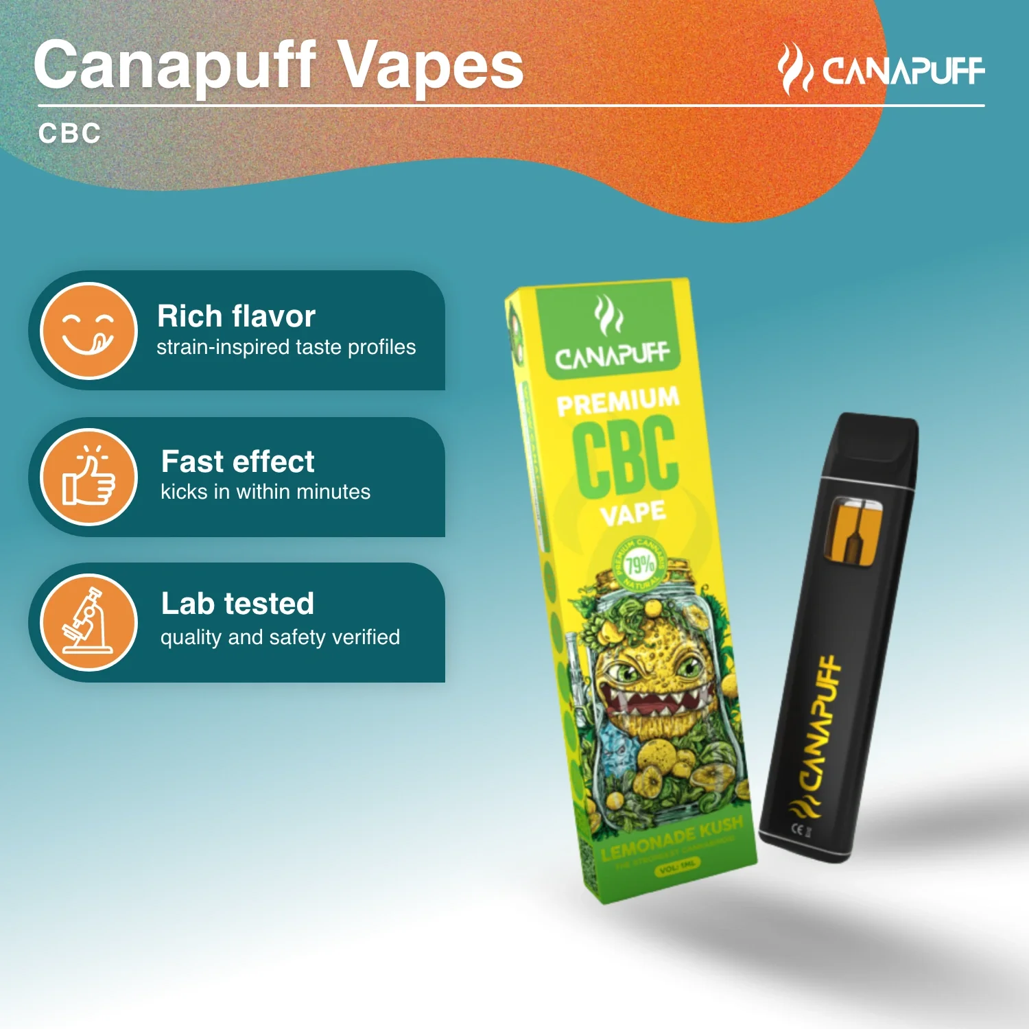 CBC Vape Lemonade Kush 79% 1ml - Image 2