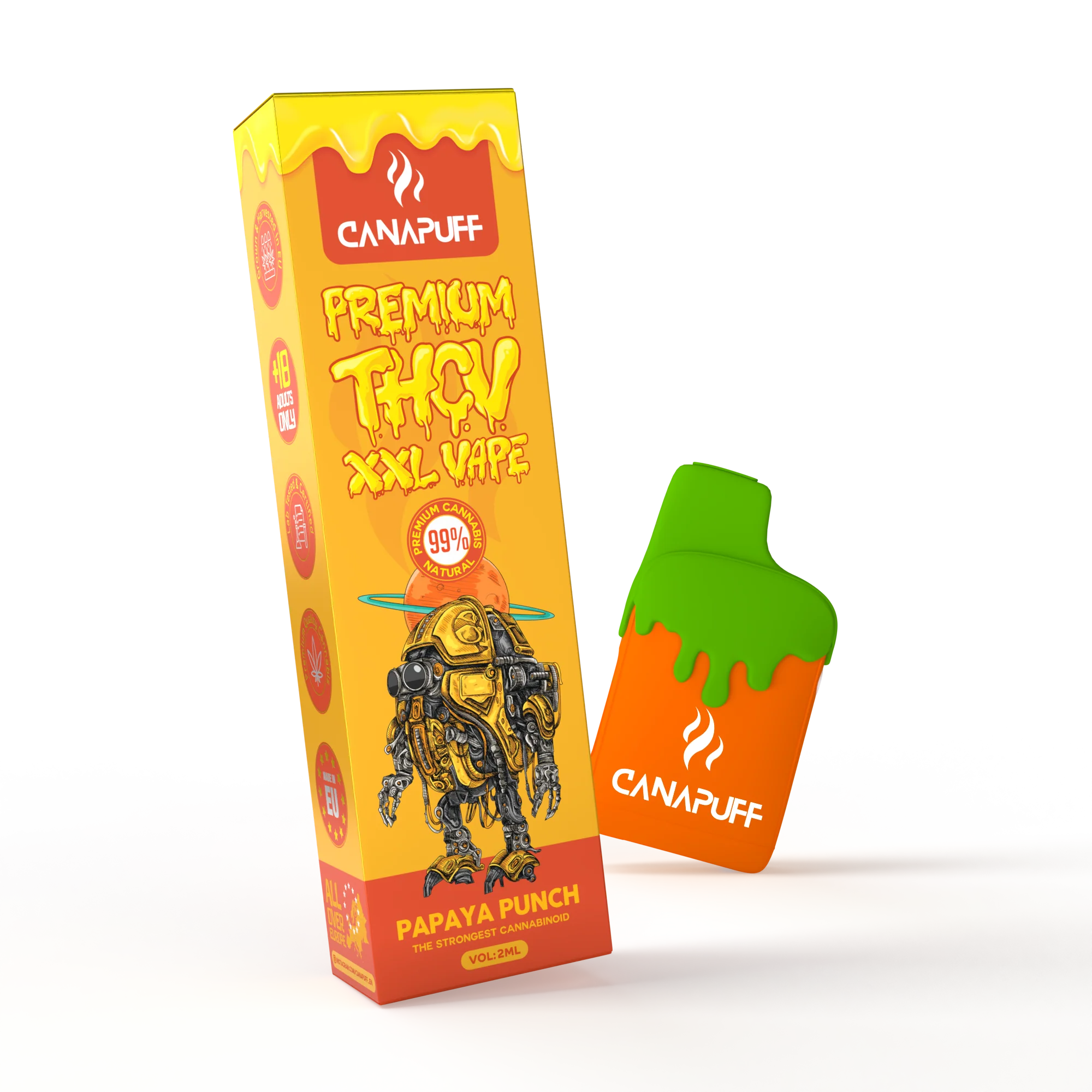 THCv XXL Vape Papaya Punch 99% 2ml