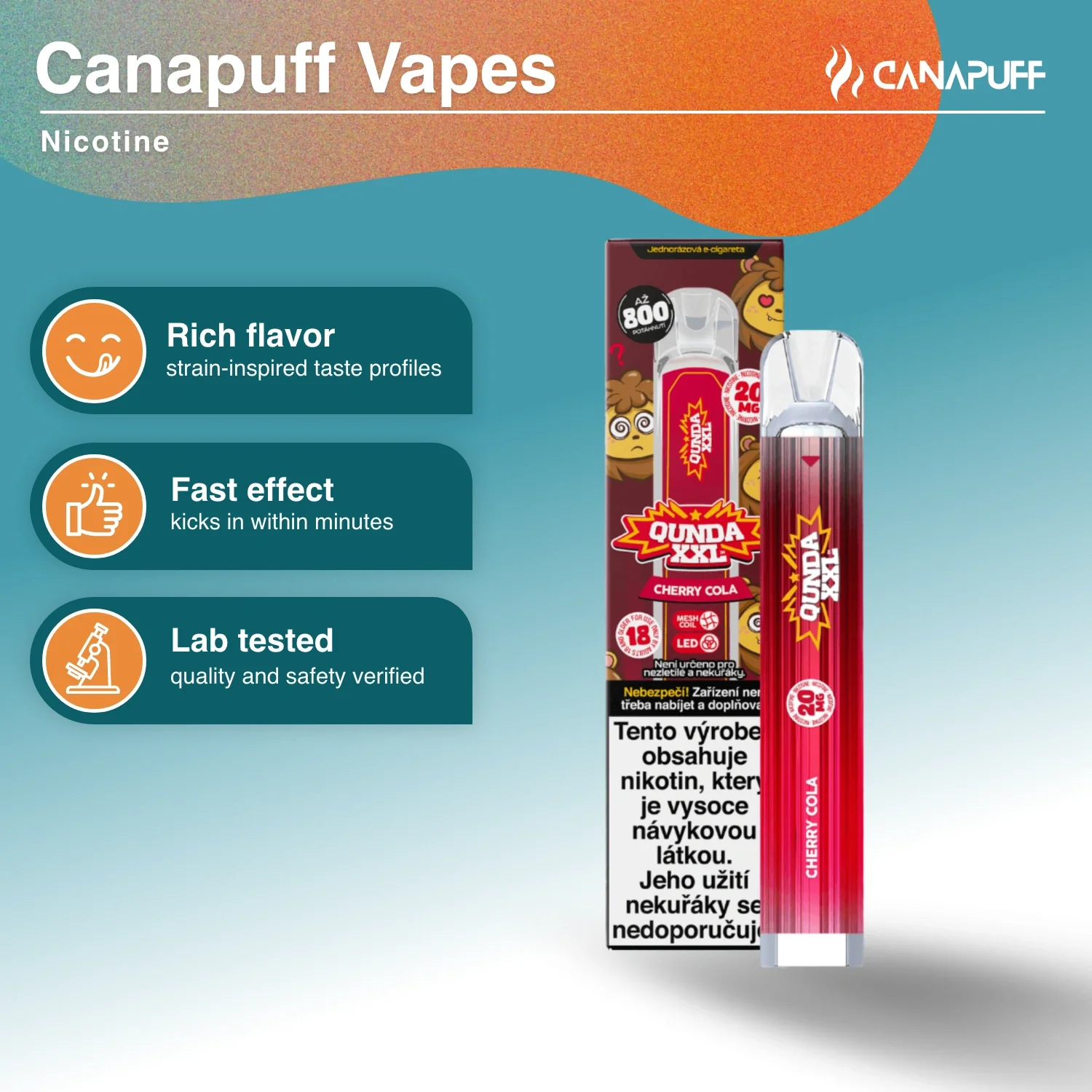 Nicotine Vape Qunda XXL Cherry Cola - Image 2