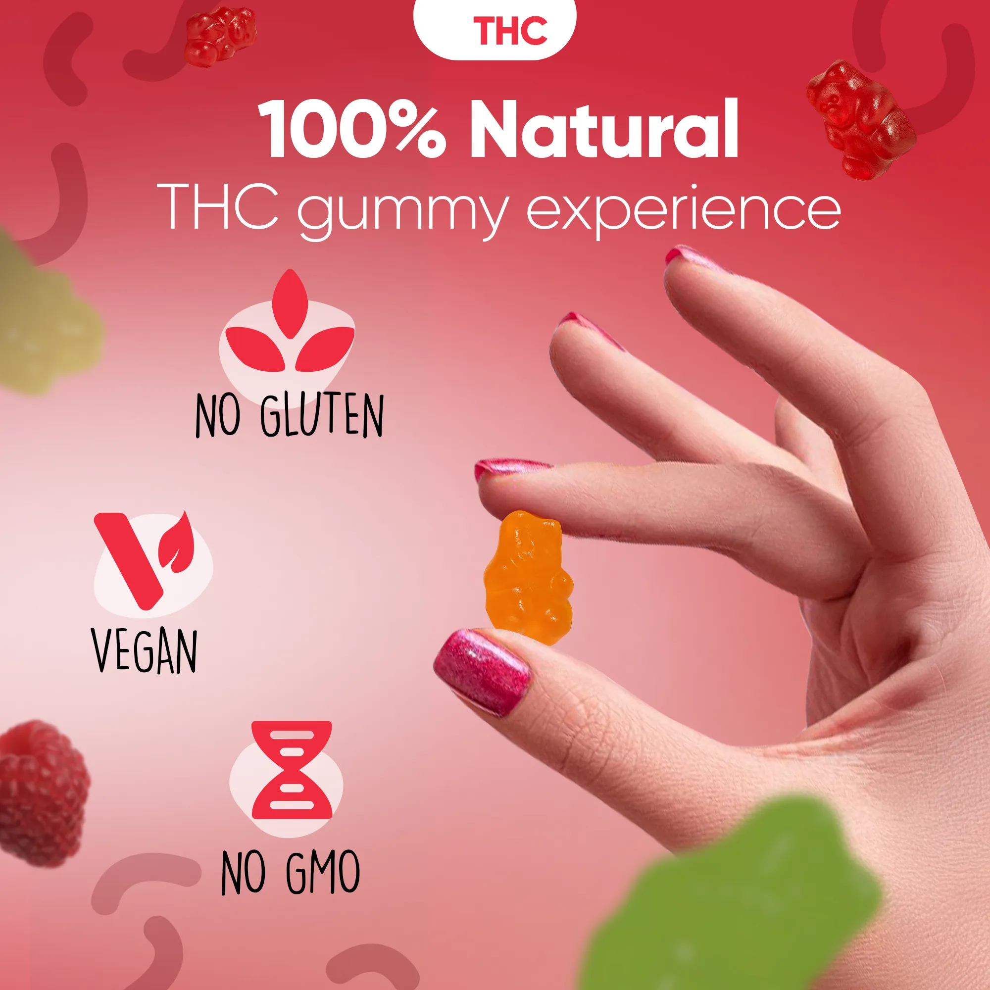 THC Gummies Raspberry - Image 11