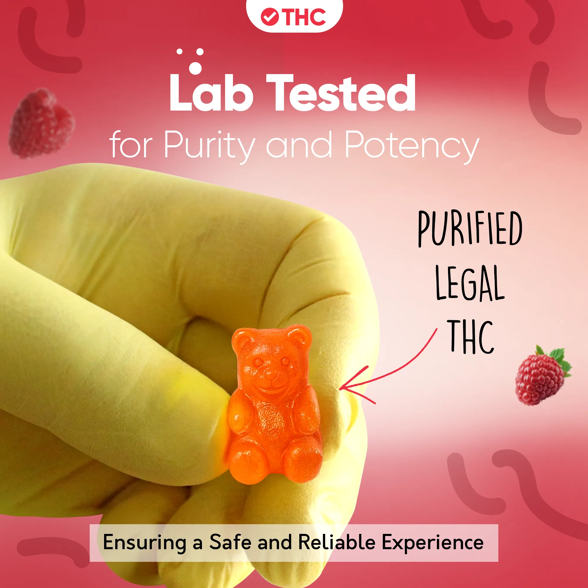 THC Gummies Raspberry - Image 9