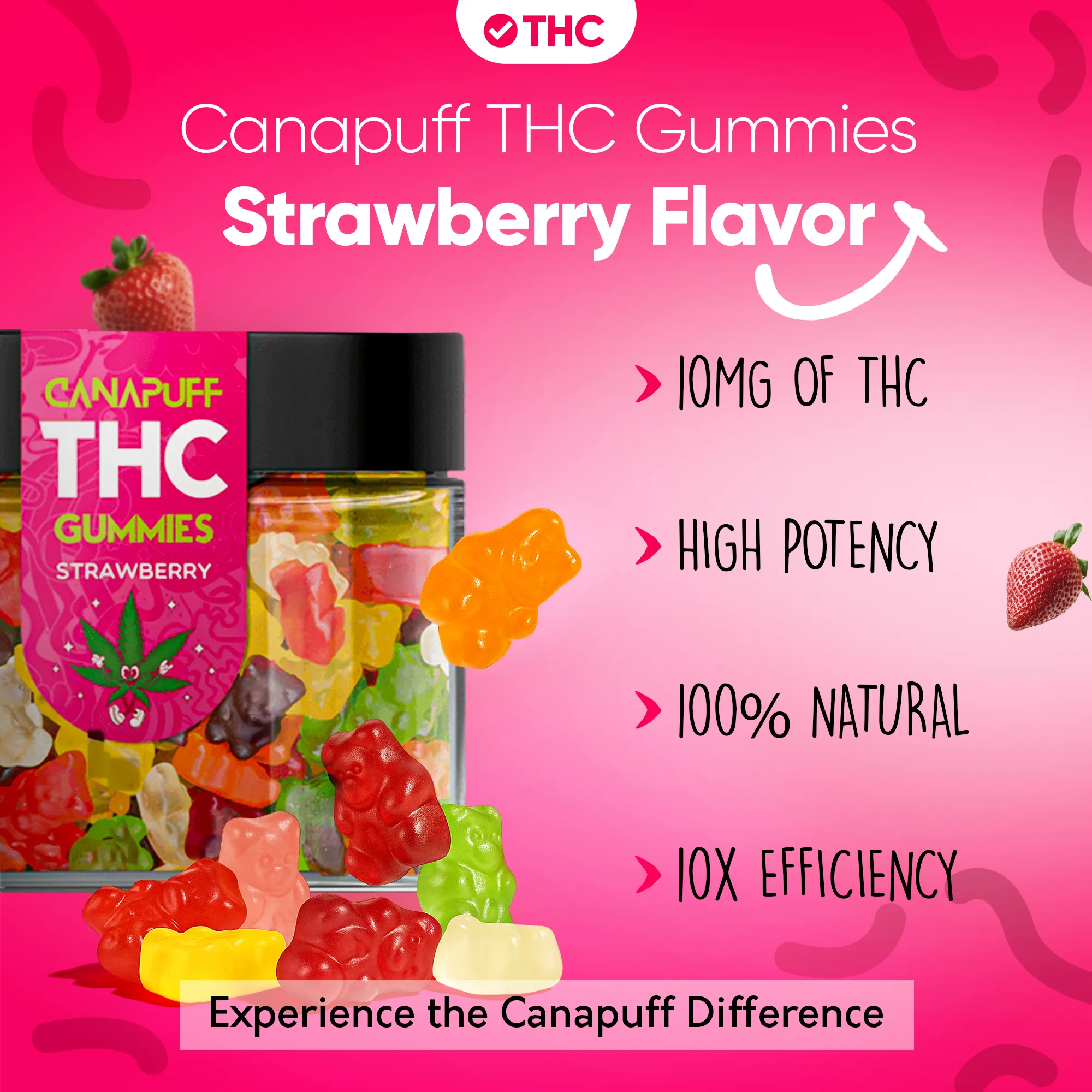 THC Gummies Strawberry - Image 3